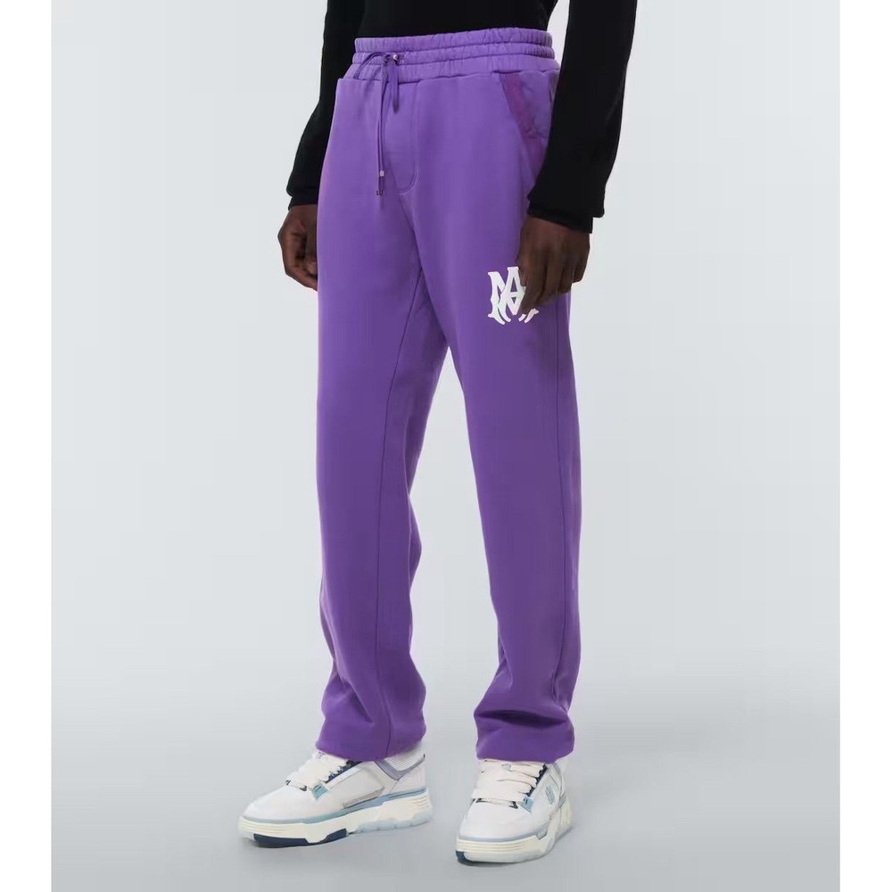 AMIRI Purple Mock-fly MA Logo Sweatpants Size XL $900 Luxury Streetwear Joggers